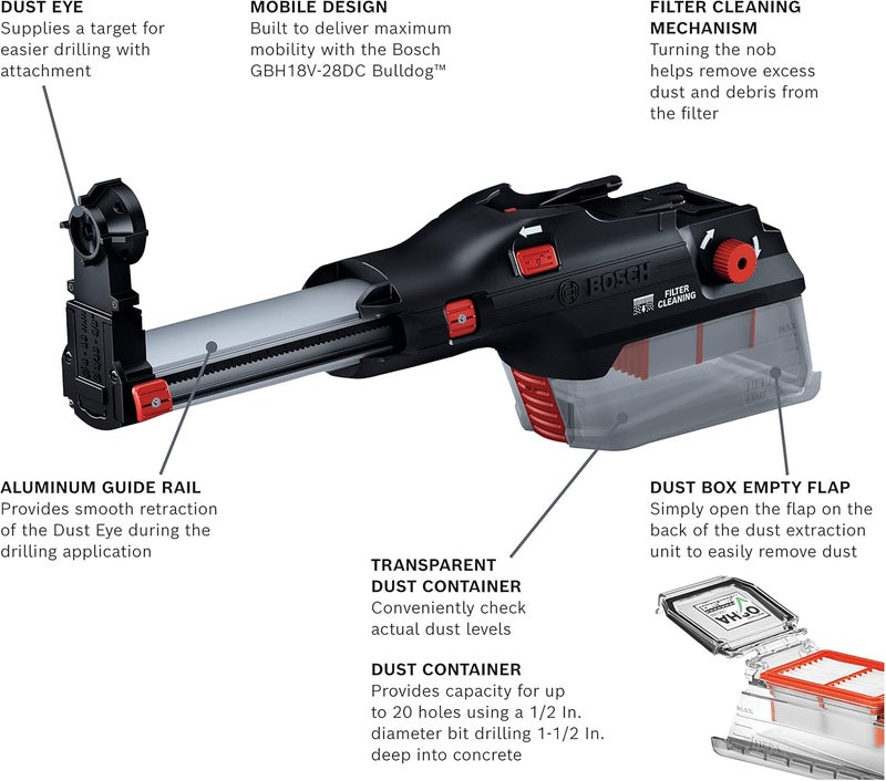 BOSCH GDE28D SDS-plus® Dust-Collection Attachment - Image 3